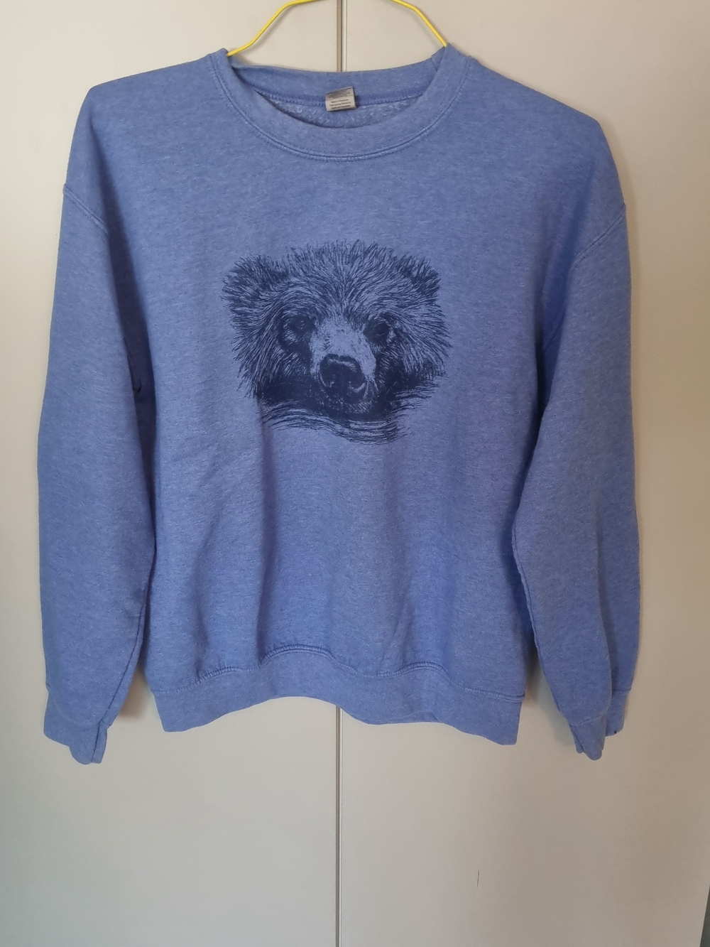 Blue Bear Face Crewneck Sweatshirt